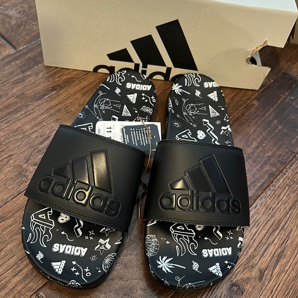 Men’s adidas sandals/slides. NIB